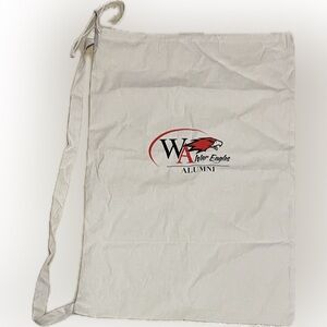 💥Vintage New Cream Woodward Academy War Eagles Alumni Tote Laundry Canvas Bag